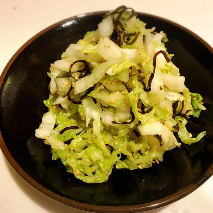 白菜の塩昆布和え